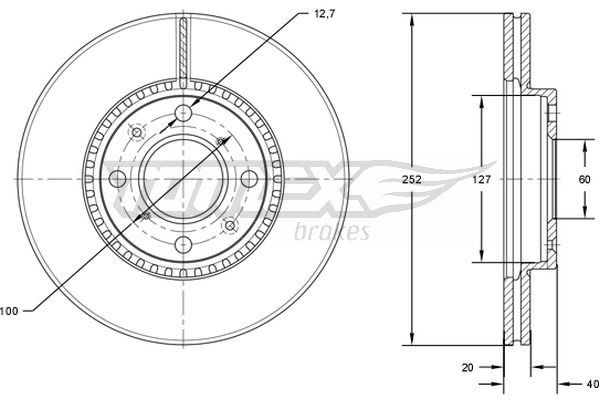 TOMEX Brakes Bremsscheibe